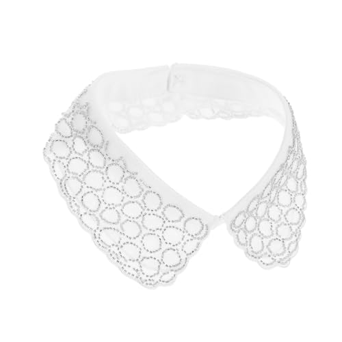 Healvian Eleganter Abnehmbarer Fake-kragen Für Damen Modisches Design Mit Perlen Vielseitig Einsetzbar Als Krageneinsatz Für Blusen Und Kleider Für Stilvolle Outfits von Healvian
