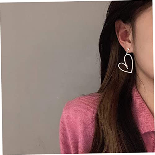 Healvian Perlenohrringe Herzform Ohrhänger Damen Ohrstecker Modisch Langlebig für Hochzeit Valentinstag Party und Alltag Geeignet von Healvian