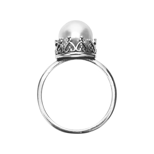 Healvian Perlenring Ringe Statement-ring Geburtstagsring Ästhetischer Ring Modering Ehering Mit Perlen Teenager-mädchen Klingeln Trendiger Schmuck Künstliche Perle von Healvian