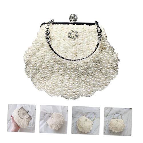 Healvian Perlentasche Damen Handtasche Beaded Crossbody Bag Retro Stil Leicht Elegant Für Alltag Dating Arbeit Mädchen von Healvian