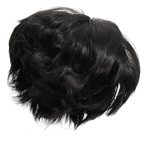 Healvian Kurze Perücke Für Damen Mit Fransenschnitt Stylisches Haarteil Für Themenpartys Karneval Und Cosplay Leicht Und Angenehm Zu Tragen in Schwarz von Healvian