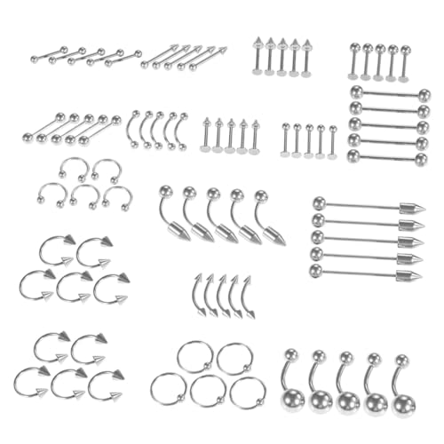 Healvian Piercing Teilig Lippen Labret Nasenring Body Schmuck Modeschmuck für Damen und Herren Sicher Mild Modisch Vielseitig für Party von Healvian