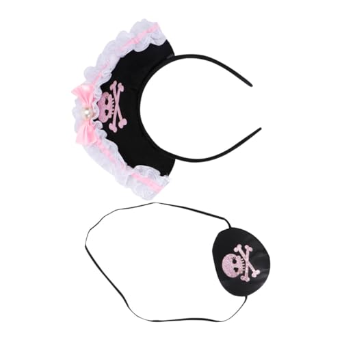 Healvian 1satz Piraten-haarband Mit Perlenschleife Für Mädchen Als Kostümzubehör Für Halloween-feiern Und Piratenpartys von Healvian