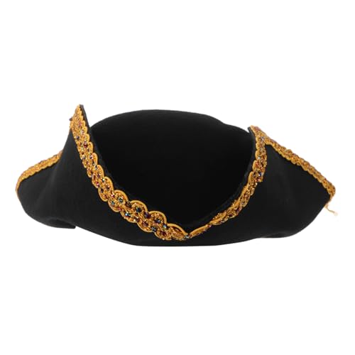 Healvian Piratenhut Halloween Karneval Cosplay Hut Verstellbar Festlicher Bühnenhut für Damen Herren Karneval Party von Healvian