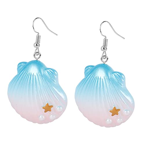 Healvian Plastik Muschel Ohrringe Damen Strand Schmuck Regenbogen Perlmutt Design Leicht Handgefertigt Elegant Für Mädchen von Healvian