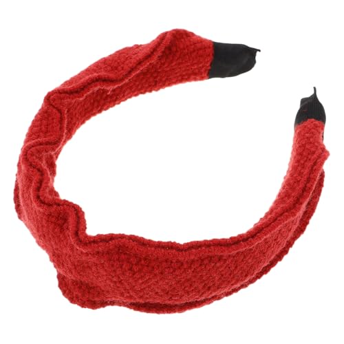 Healvian Plissierter Kopfschmuck Aus Wolle Verziert Hübsche Stirnbänder Knotenhaar Damen Süß Weiblich Modisch Elegant Groß Dehnbar Spitze Vintage Accessoire Zubehör Breit von Healvian