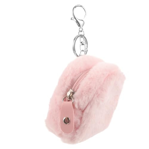 Healvian Plüsch Geldbörse Geldbörsen Schlüssel Keychain -Geldbörse Mini Süße Tasche Geldbörse für Mädchen Geldbeutel klein Mädchen wechseln die Handtasche Tasche Kleiner Beutel Rosa von Healvian