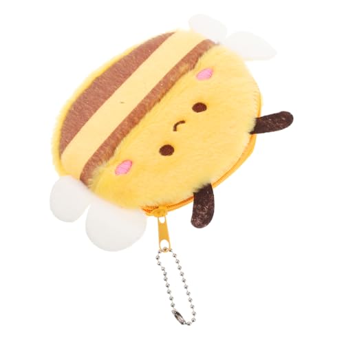 Healvian Plüsch Geldbörse Schlüsselanhänger Filz Für Dekoriert Süßes Münztäschchen Mädchen Münzbörse Mini Plüschbeutel Weiche Plüschtiere Kleine Biene Rucksack Aufhänger von Healvian