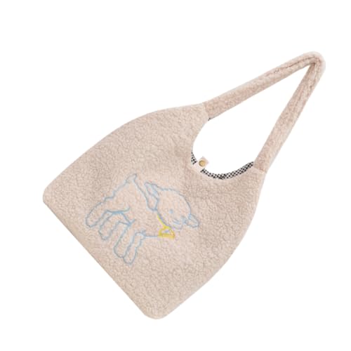 Healvian Plüsch Handtasche Damen Tote Bag Schultertasche Modisch Komfortabel Langlebig Alltag Shopping Party von Healvian