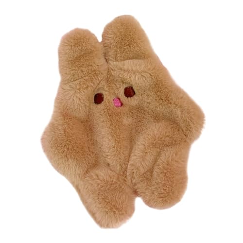 Healvian Plüsch Hasen Münzbeutel mit Reißverschluss Kleines Portemonnaie für Damen und Mädchen Handliche Mini Geldbörse und Kartenetui Süße Kosmetiktasche für Lippenstift und Kleine von Healvian