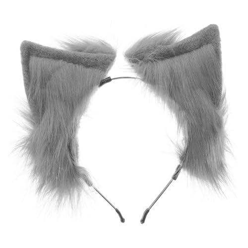Healvian Plüsch Katzenohren Haarreif Weich Elastisch Vielseitiges Cosplay Stirnband für Damen Halloween Kostüm Party Accessoire Passend für Verschiedene Kopfgrößen für und Familie von Healvian