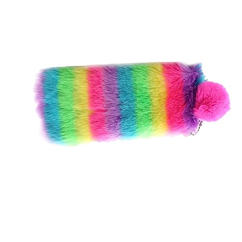 Healvian Rainbow Handtasche Plüsch Federmäppchen Für Make-up Stifte Und Schreibwaren Organizer-Accessoire Für Schüler Und Damen von Healvian