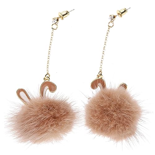 Healvian Bommel-ohrringe Für Damen Plüsch-pom-pom-ohrringe Retro- Baumelnde Personalisierte Ohrschmuck Für Mädchen Trendige Ohrschmuck von Healvian