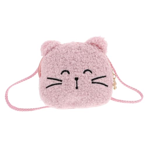 Healvian Plüsch-umhängetasche Mit Katzendesign Kleine Tier-geldbörse Für Kleinkinder Süße Münzbörse Kawaii Handtasche Für Mädchen Leicht Tragbar Weiches Plüschmaterial Vielseitig von Healvian