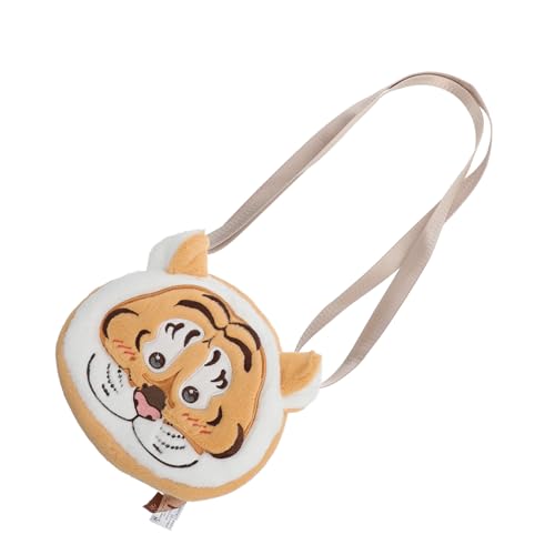 Healvian Plüsch Umhängetasche Tigerform Leichte Strapazierfähige Kinderschultertasche als Münzbeutel und Geschenk für Jungen und Mädchen zum Schulalltag und Freizeit von Healvian
