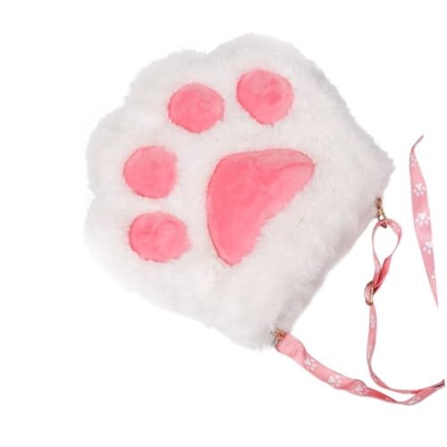Healvian Plüsch Umhängetasche im Katzenpfoten Design Versatile Handtasche für Damen Tragbare Kosmetiktasche mit Hoher und Bequemem Tragegefühl für Alltag und Freizeit Healvian Plüsch Umhängetasche im Katzenpfoten Design Versatile Handtasche für Damen Tragbare Kosmetiktasche mit Hoher und Bequemem Tragegefühl für Alltag und Freizeit von Healvian