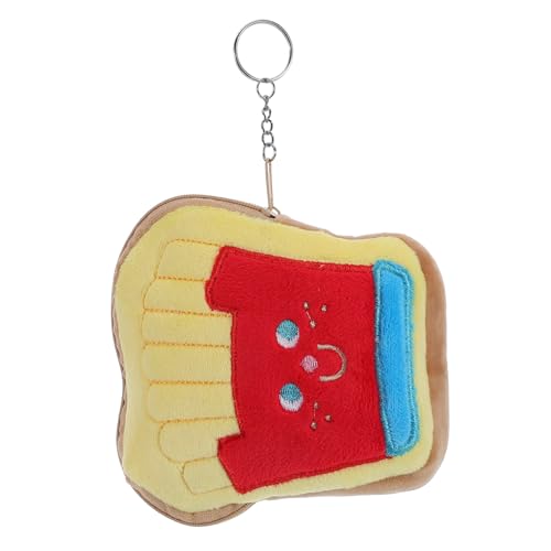 Healvian Leichte Pommes Frites Geldbörse Stilvolle Mini-geldbörse Schlüsselanhänger Tasche Vielseitiges Rucksack-Accessoire von Healvian