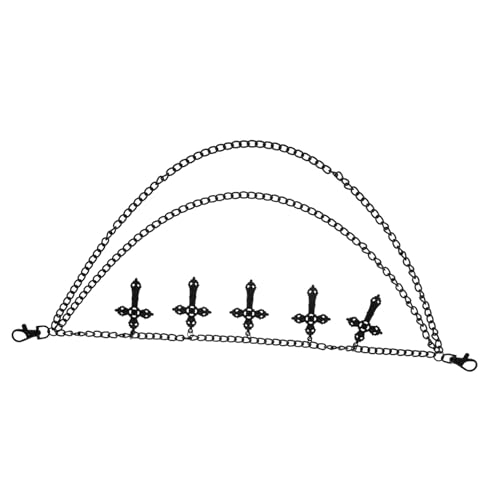 Healvian Punk Kettengürtel mit Hohlem Kreuz Anhänger Mehrlagige Jeans Kette für Damen und Herren Modischer Hip Hop Gothic Stil Verstellbarer Ketten Gürtel für Trendbewusste Outfits von Healvian