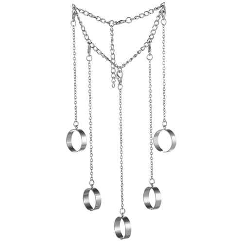 Healvian Punk Kettenring für Damen Verstellbarer Offener Zweifingerring Modisches Handdekor aus Hochwertiger Kreativer Punk Stil Geeignet für Alltag Party und Besondere Anlässe von Healvian
