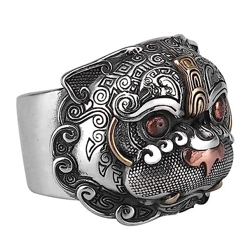 Healvian Punk Vintage Pi Yao Ring für Damen Herren Reichtum Symbol Langlebiges Design Stilvolles für Besondere Anlässe Schmuckaccessoire Healvian Punk Vintage Pi Yao Ring für Damen Herren Reichtum Symbol Langlebiges Design Stilvolles für Besondere Anlässe Schmuckaccessoire von Healvian