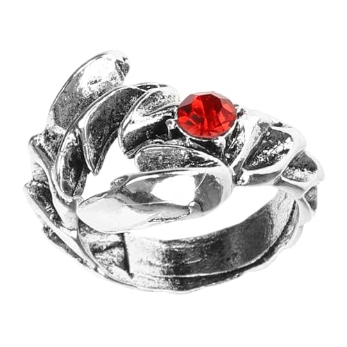 Healvian Punk für Verstellbarer mit Roten Strasssteinen Retro Inspirierte Fingeraccessoires für Partys Hip Hop Täglichen Gebrauch Healvian Punk für Verstellbarer mit Roten Strasssteinen Retro Inspirierte Fingeraccessoires für Partys Hip Hop Täglichen Gebrauch von Healvian