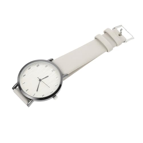 Healvian Quartz Uhr Betrachten Dame Für Quarz Uhr Mit Armband Uhren Frauen Armbanduhr Herren Tischband Spielzeuge Einhandzwinge Weibliche Handgelenkverzierung Handgelenk Uhr Leder Beige von Healvian