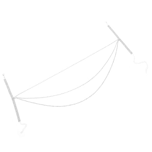 Healvian Quastenarmkette Armmanschette für damen Armkettenschmuck für Damen Boho-Hochzeitsschmuck Kettenarmmanschette Böhmische Armkette Hochzeitshandarmband Armschmuck Strasssteine Silber von Healvian