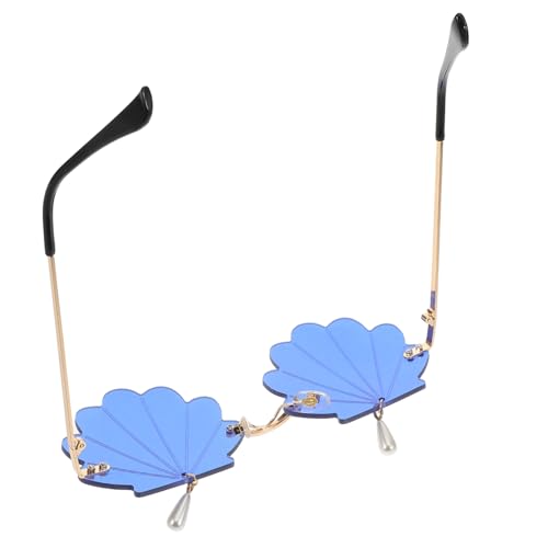 Healvian Randlose Muschelsonnenbrille UV schutz Transparente Candy farben Leichte Unisex Sonnenbrille für Outdoor Party und Alltag von Healvian