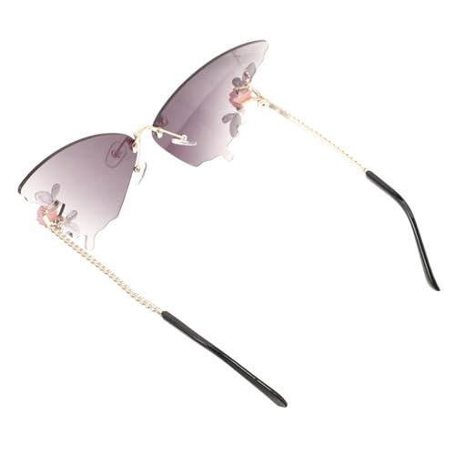 Healvian Randlose Schmetterlings Sonnenbrille Damen Uv Schutz Party Brille Modeaccessoire für Sommer Outdoor von Healvian