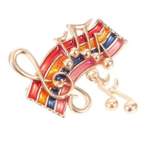 Healvian Regenbogen Musiknote Brosche für Damen Pin für Kleidung Schals und Hüte Dekorative Anstecknadel für Festliche Anlässe und Alltag Langlebig und von Healvian