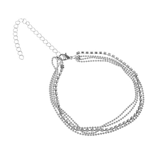 Healvian Reihiges Fußkettchen für Damen Verstellbare Silber Anklet mit Funkelnden Strasssteinen für Partys und Besondere Anlässe Modisches Accessoire Healvian Reihiges Fußkettchen für Damen Verstellbare Silber Anklet mit Funkelnden Strasssteinen für Partys und Besondere Anlässe Modisches Accessoire von Healvian