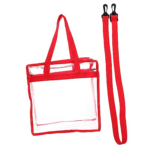 Healvian Reise-aufbewahrungstasche Strand Cellophan Tragetasche Transparente Einkaufstasche Reisetaschen Klare Handtasche Pvc Rot Healvian Reise-aufbewahrungstasche Strand Cellophan Tragetasche Transparente Einkaufstasche Reisetaschen Klare Handtasche Pvc Rot von Healvian