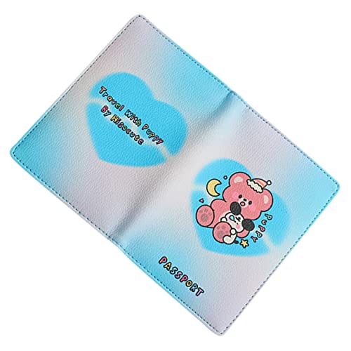 Healvian Reisepasshülle Für Mehrere Karten Hüllen Leichte Reisepasshülle Familienetui wasserdichte Für Männer Reise Halsbrieftasche Für Reisepass Pu Leder Blau von Healvian