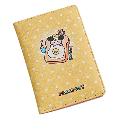 Healvian Reisepasshülle Reisepasshülle Reisebrieftasche Reisepasshülle Kartenetui Wasserdicht Reisepasshülle Kreditkartenetui Beutel Halter Pu Leder Gelb von Healvian