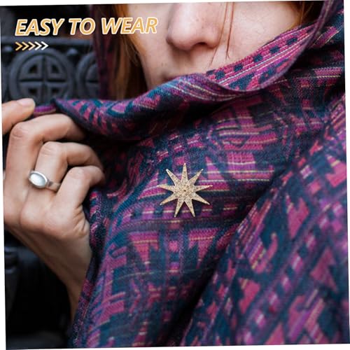 Healvian Retro Brosche Sechszackiger Stern Vintage Anstecknadel Strass Legierung Schmuck Damen und Herren Accessoire für Kleidung und Anzug Elegant und Einzigartig von Healvian