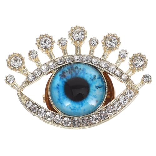 Healvian Retro Corsage Brosche mit Funkelnden Strasssteinen Kreativer Evil Eye Lapel Pin für Damen Stilvolle Kurzform Brosche für Mäntel Cardigans und Festliche Kleidung Healvian Retro Corsage Brosche mit Funkelnden Strasssteinen Kreativer Evil Eye Lapel Pin für Damen Stilvolle Kurzform Brosche für Mäntel Cardigans und Festliche Kleidung von Healvian