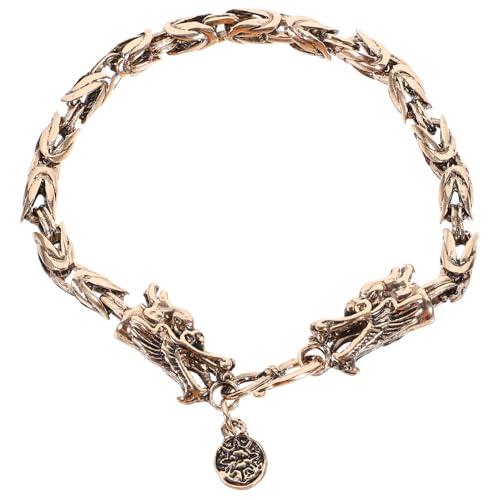 Healvian Punk Armband Drachenkopf Herren Ästhetische Armbänder Handgelenkschmuck Neujahrsaccessoires Retro-look Herren-armbandschmuck von Healvian