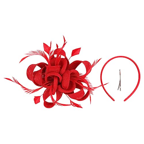 Healvian Retro Fascinator Haarband Mit Eleganter Netz- Und Federn Für Hochzeiten Teepartys Und Kostüme Stilvolles Accessoire Für Damen von Healvian