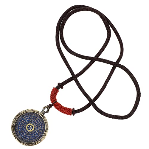Healvian Retro Halskette Damen Herren mit Dekorativem Anhänger Modischer Schmuck Medaillons Charm Anhänger Vielseitige Modeschmuck Kette für Alltag und von Healvian