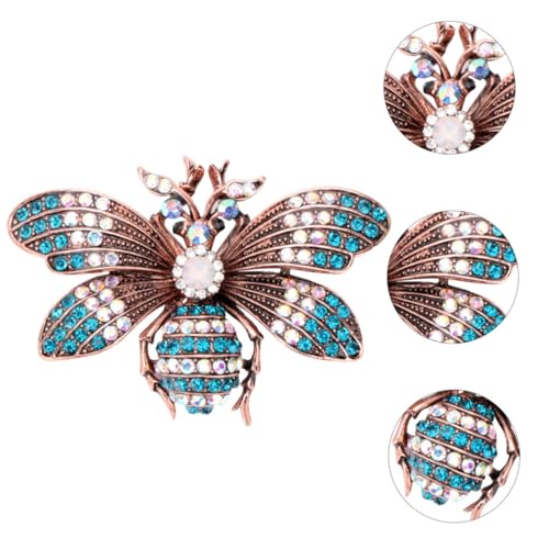 Healvian Retro Insektenbrosche Biene Tropfenform aus Langlebiger Legierung Modisches Damen Breastpin Accessoire für Kleidung Vintage Schmuck für Besondere Anlässe von Healvian