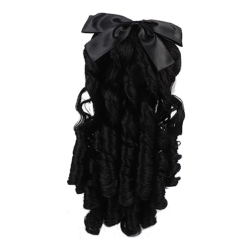 Healvian Retro Lockige Pferdeschwanz Perücke für Mädchen Kunsthaar Ponytail Extension für Cosplay und Looks Passt zu Kleidern und Accessoires von Healvian