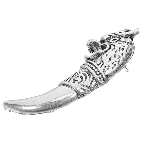 Healvian Retro Metall Wolf Kopf Brosche Anstecknadel Einzigartige Kostüm Schmuck Vielseitig für Kleidung Schals und Krawatten Hochwertiges Sicherheitsnadeldesign Modisches Accessoire für von Healvian