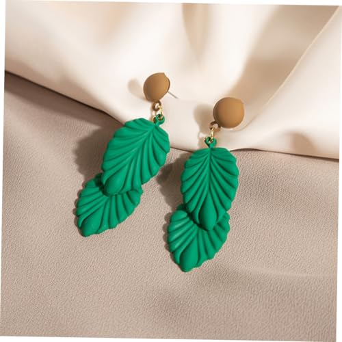 Healvian Retro Ohrhänger Damen Blattform Ohrringe Legierung Langlebig Modisch Leicht für Teenager Mädchen Valentinstag Party Schmuck von Healvian