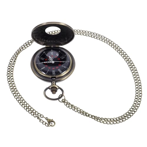 Healvian Taschenuhr Mit Kette Arabisches Ziffernblatt Vintage Herren Taschenuhr Aus Legierung Dekorativ Für Geburtstag Und Weihnachten von Healvian