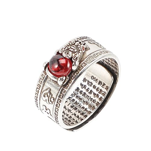 Healvian Retro Verstellbare Fingerringe für Damen Herren Glücksring mit Charmanter Schmuck für Partys Alltagsmode Hochwertige Verarbeitung Silberfarbe Healvian Retro Verstellbare Fingerringe für Damen Herren Glücksring mit Charmanter Schmuck für Partys Alltagsmode Hochwertige Verarbeitung Silberfarbe von Healvian