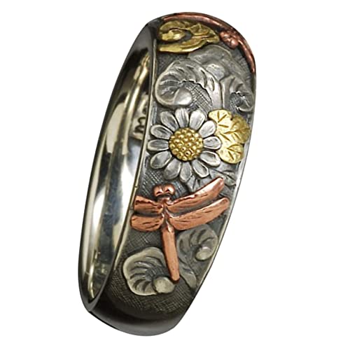 Healvian Retro geschnitzte Ring Ringe Ringschmuck für Mädchen Damenring Schmuck Libellenschmuck für Damen Mädchen klingeln Frauen-Fingerring- weiblicher Ring Legierung Healvian Retro geschnitzte Ring Ringe Ringschmuck für Mädchen Damenring Schmuck Libellenschmuck für Damen Mädchen klingeln Frauen-Fingerring- weiblicher Ring Legierung von Healvian