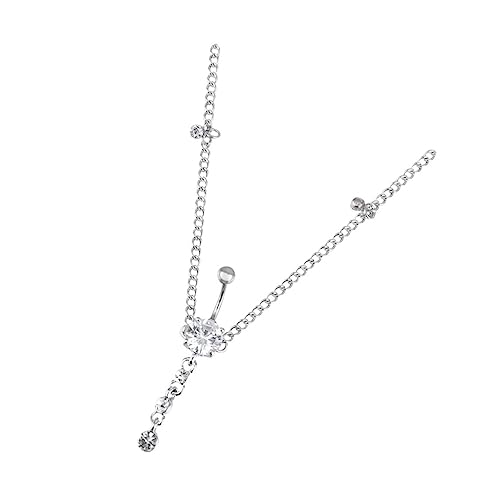 Healvian Taillenkette Mit Strass-design Dünne Körperkette Aus Metall Weißer Strass Für Damen Mädchen Und Frauen Passend Zu Jeans Hosen Und Kleidern Als Geschenk Für Abendveranstaltungen von Healvian