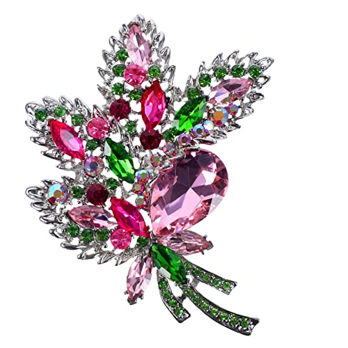 Healvian Rhinestone Blumenbrosche für Damen Anstecknadel für Kleidung Hüte Taschen Vielseitige Dekoration für Besondere Anlässe Wie Hochzeiten Partys von Healvian