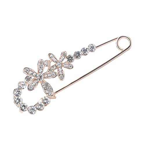 Healvian Rhinestone Brosche Blütenanstecker für Damen Sicherheitsnadel für Shirt und Pullover Modisches Accessoire mit Hochwertigem Legierungselement Vielseitig Kombinierbar von Healvian