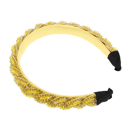 Healvian Rhinestone Haarreif Barockstil Kopfband Damen Mädchen Hochzeit Party Schmuck Gelb von Healvian